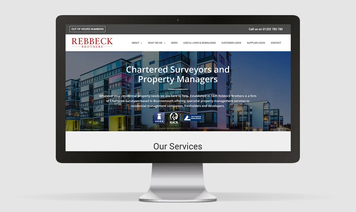 Folio_MockUps_rebbecks Rebbecks Brothers 2019 website home page